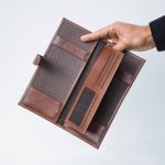 کیف پول چرم قهوه ای داریوش چنپا
