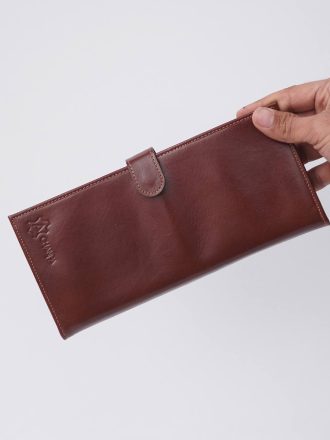 کیف پول چرم قهوه ای داریوش چنپا