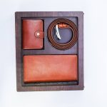 ست کیف پول کمربند کیف کارتی چنپا چرم