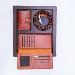 ست کیف پول کمربند کیف کارتی چنپا چرم